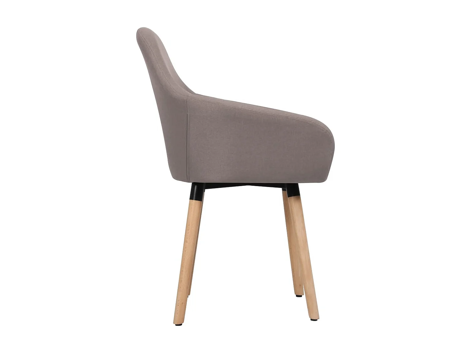 Chaises à manger lot de 2 taupe tissu