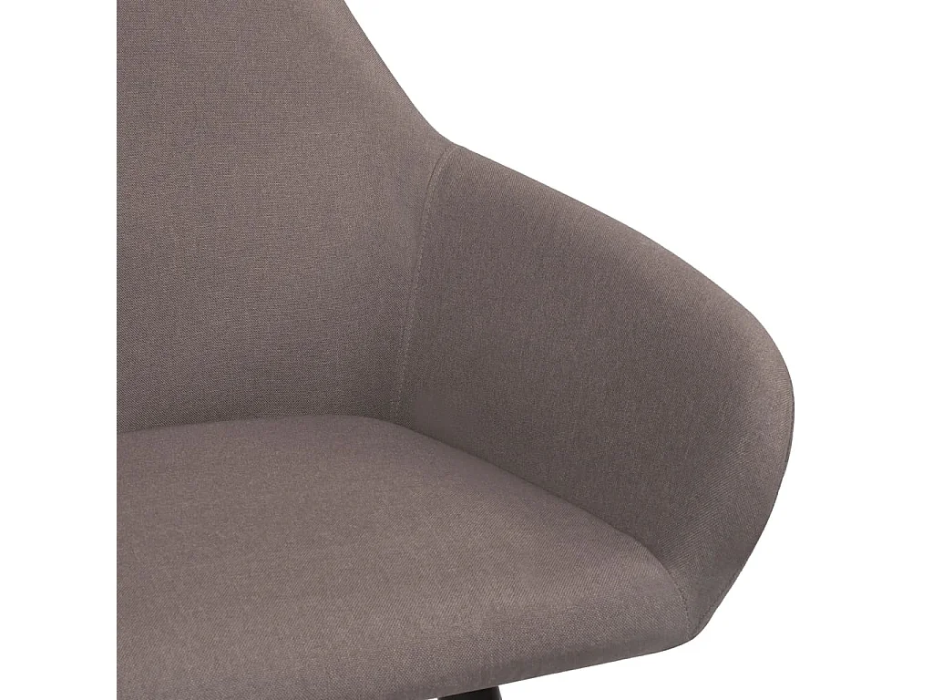 Chaises à manger lot de 2 taupe tissu