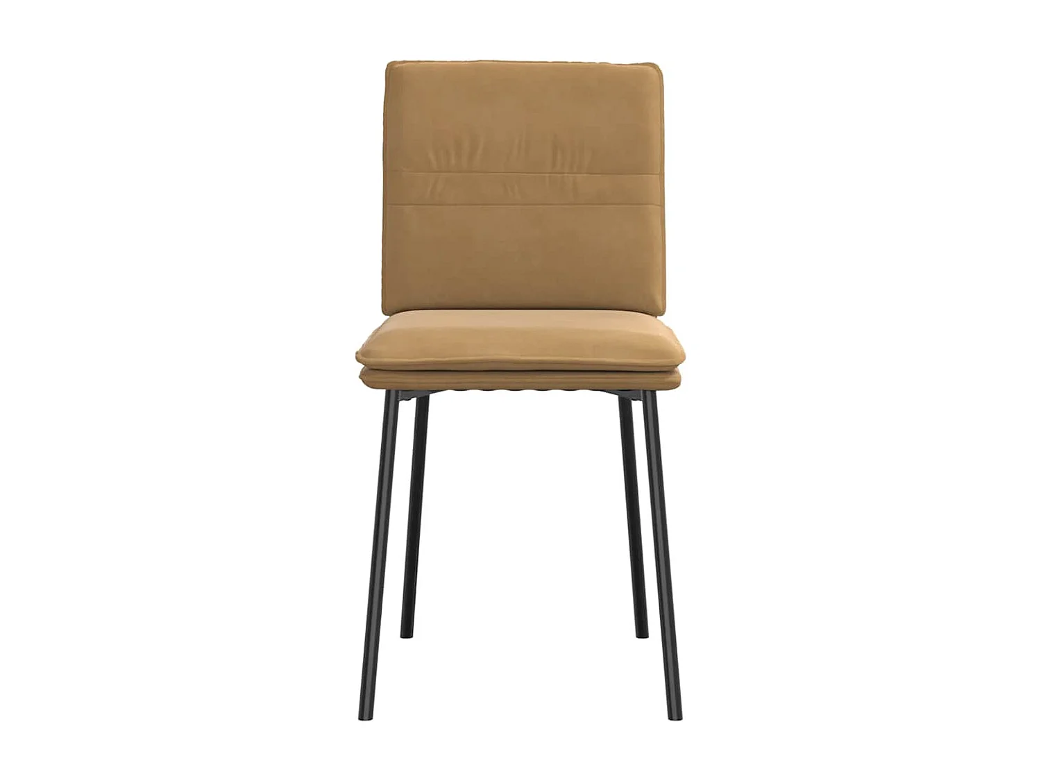 Chaises à manger lot de 2 Marron Velours