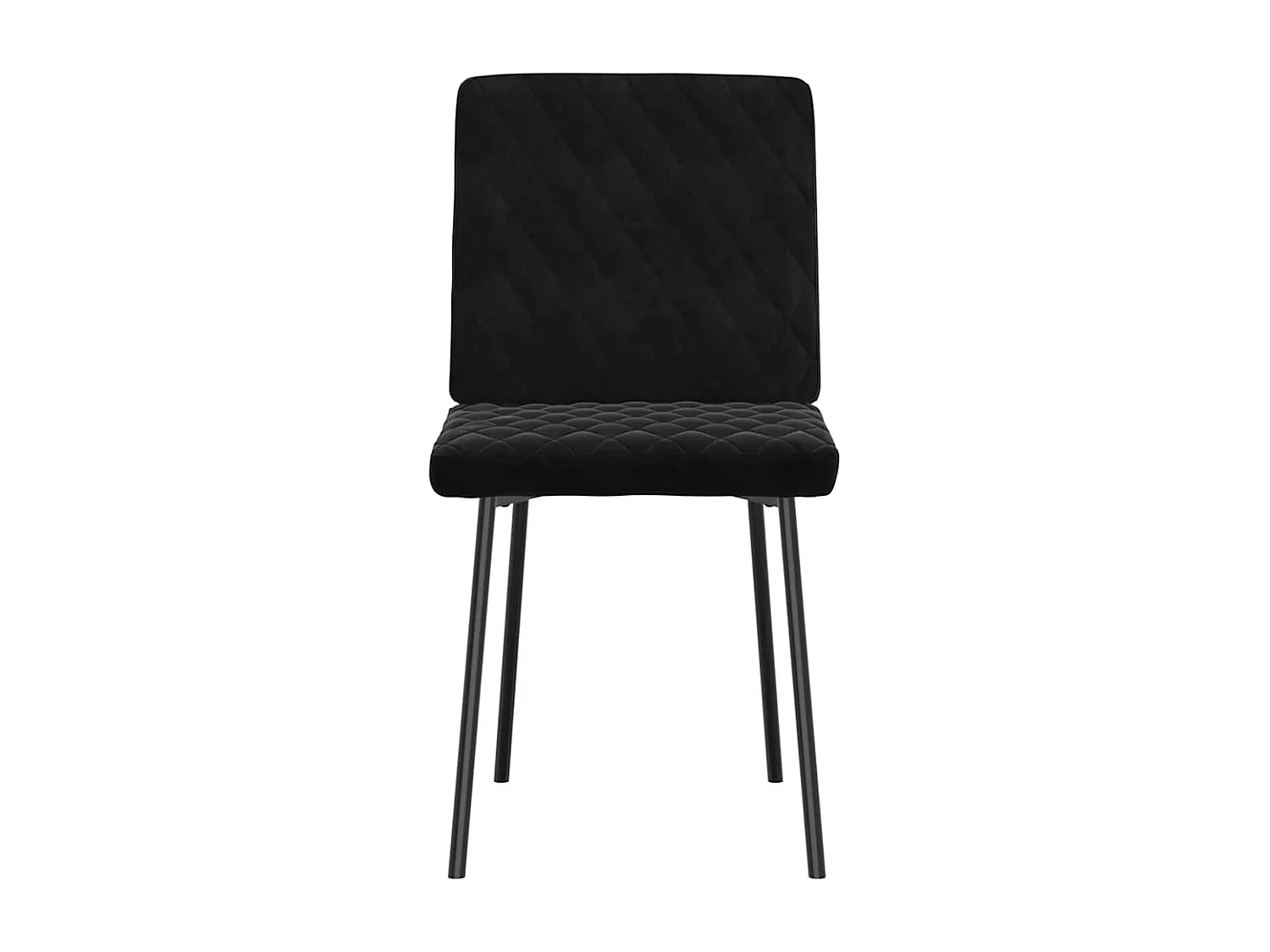 Chaises à manger lot de 2 Noir Velours