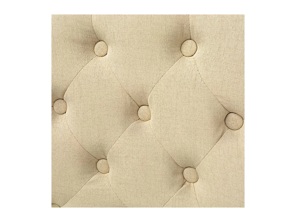 Chaises à manger lot de 2 crème tissu