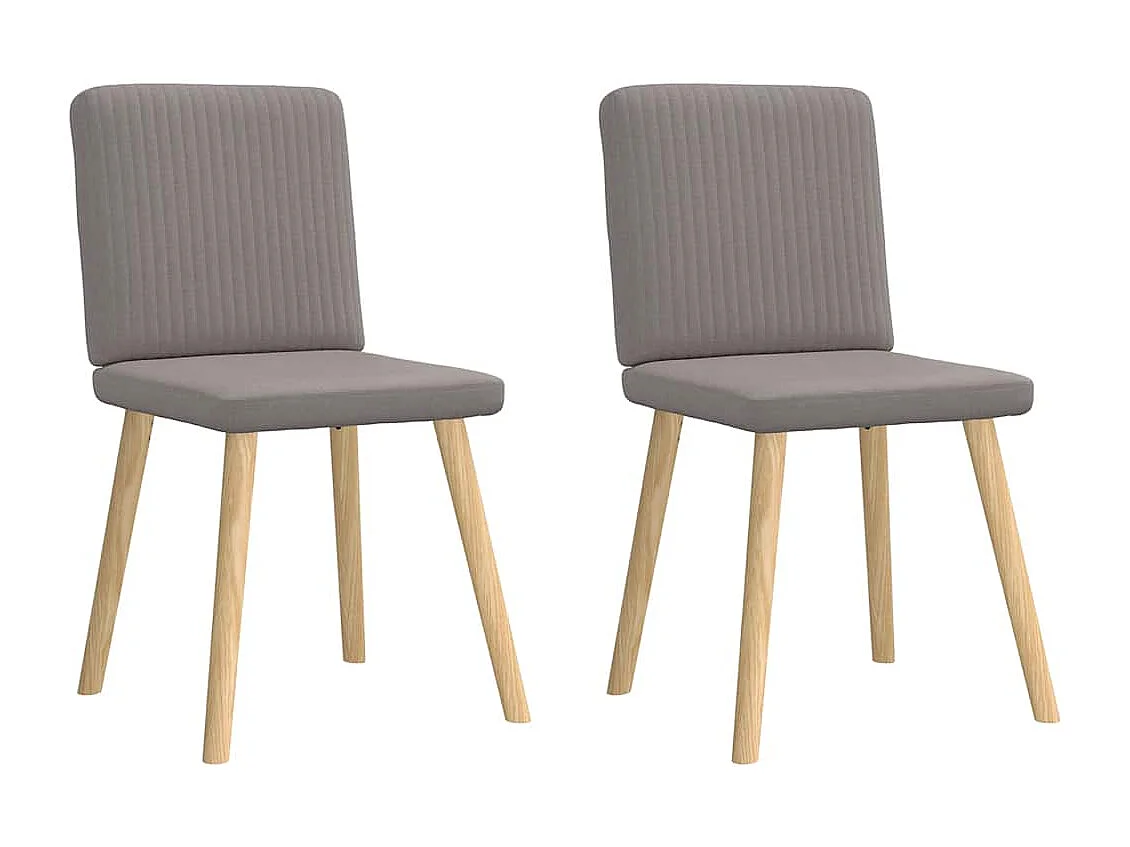 Eetkamerstoelen draaibaar 2 st stof taupe
