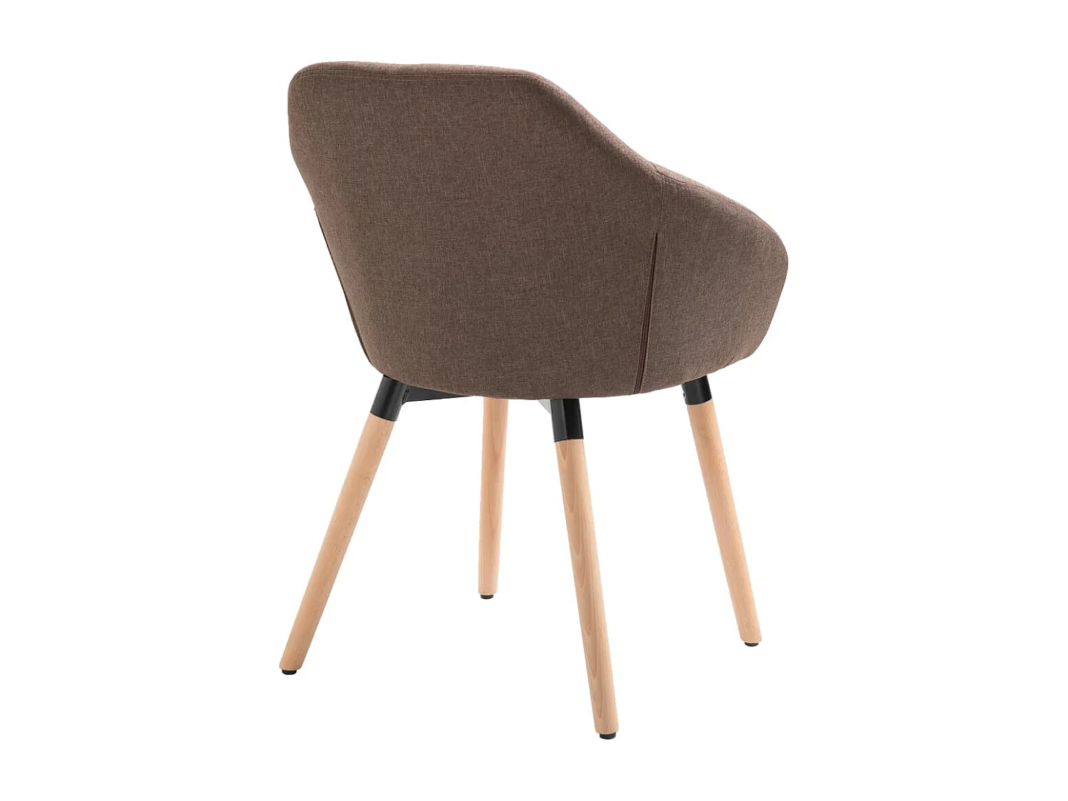 Sillas de comedor 4 unidades tela marrón