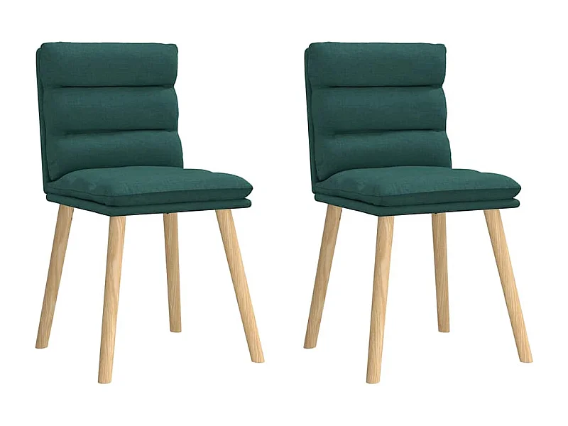Eetkamerstoelen 2 st stof donkergroen