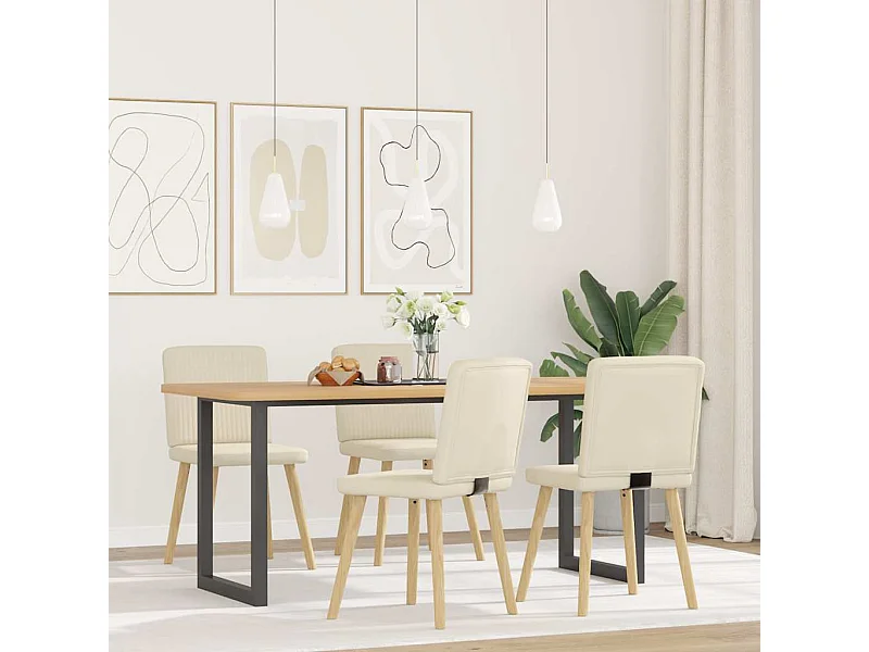 Sillas de comedor 4 unidades lino