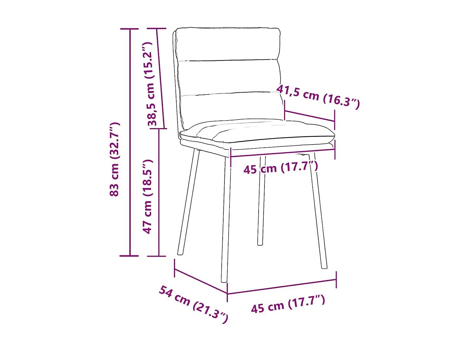 Sillas de comedor 2 unidades terciopelo azul