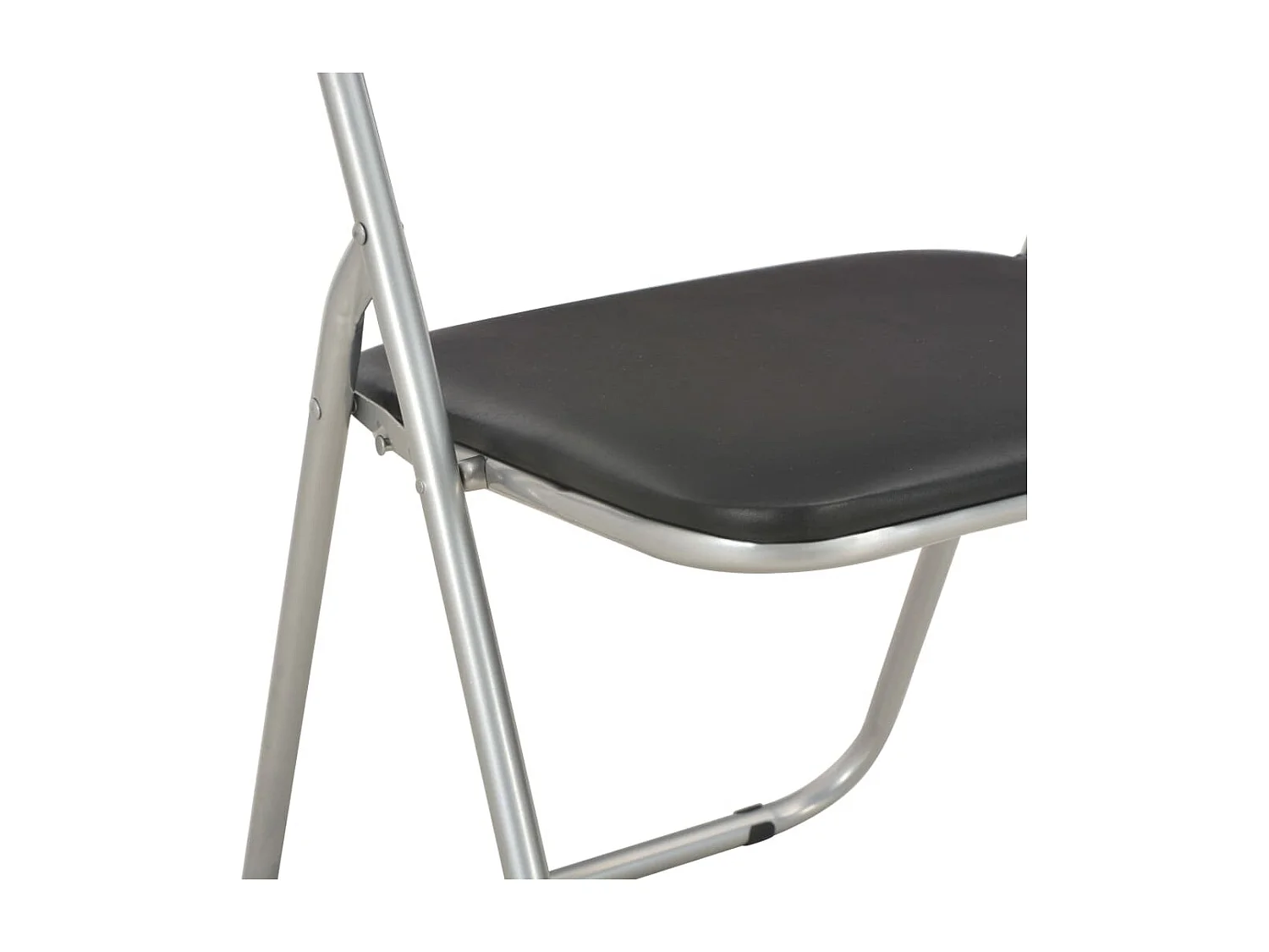 Chaises pliantes à manger lot de 2 noir similicuir