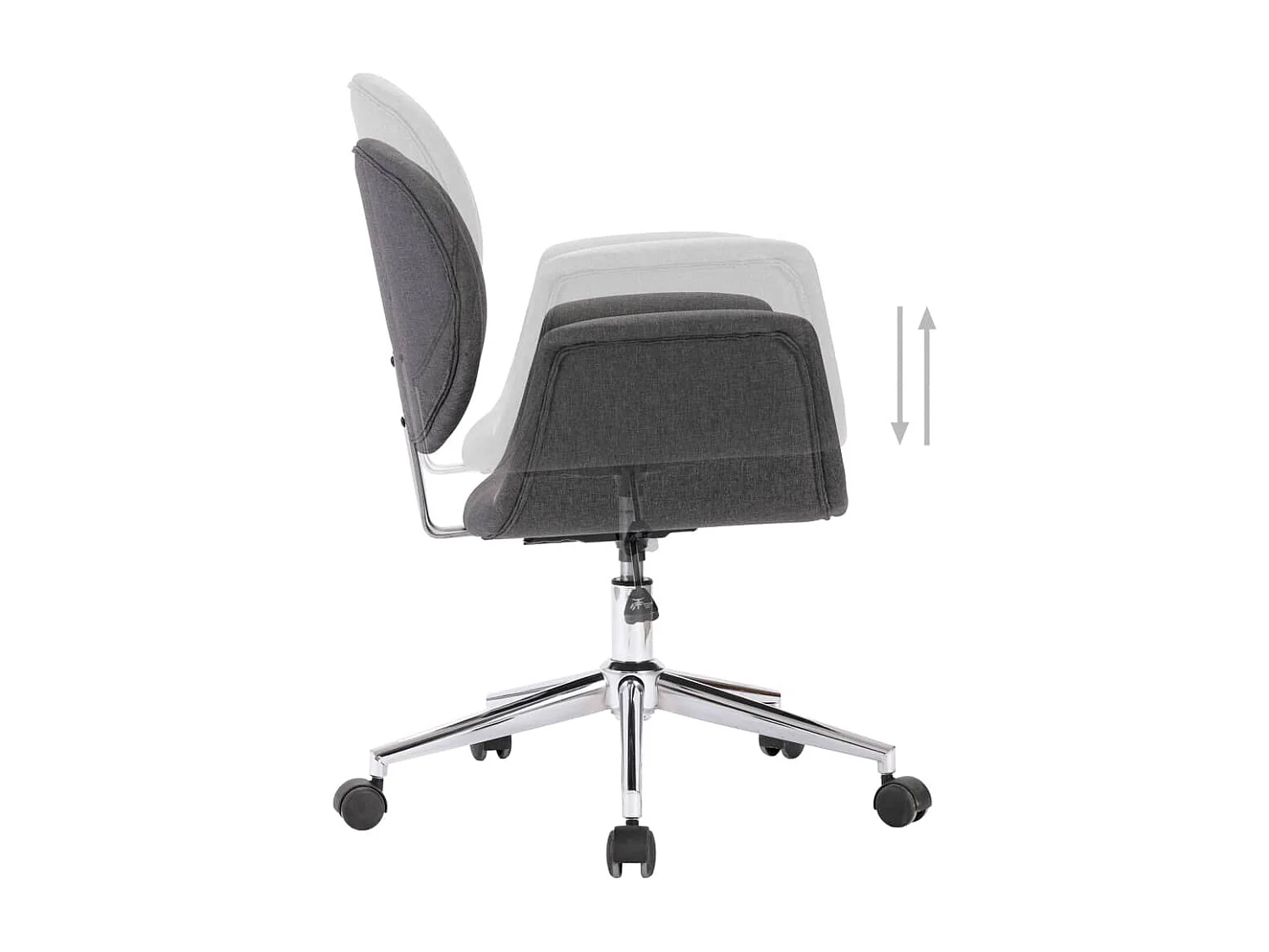 Sillas de comedor giratorias 2 unidades tela gris