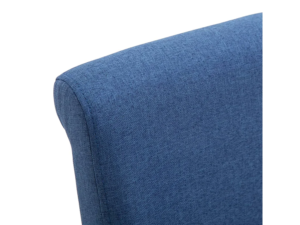 Sillas de comedor 4 unidades de tela azul