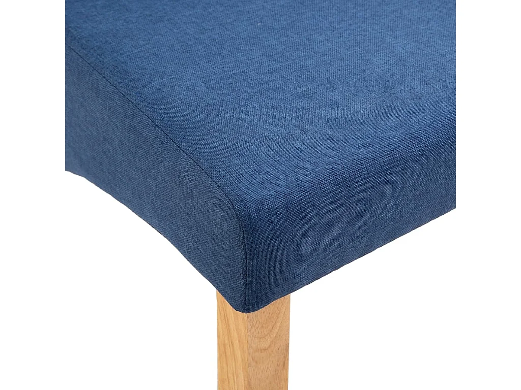 Sillas de comedor 4 unidades de tela azul