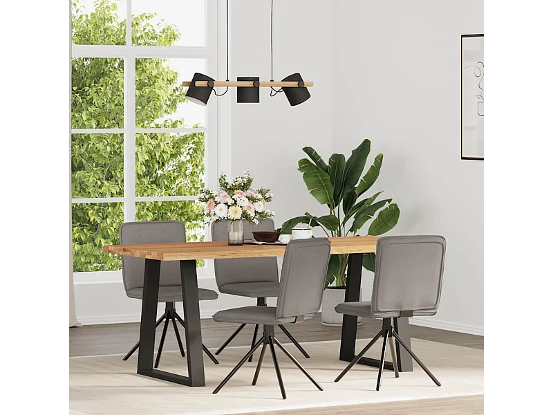 Chaises à manger lot de 4 taupe tissu