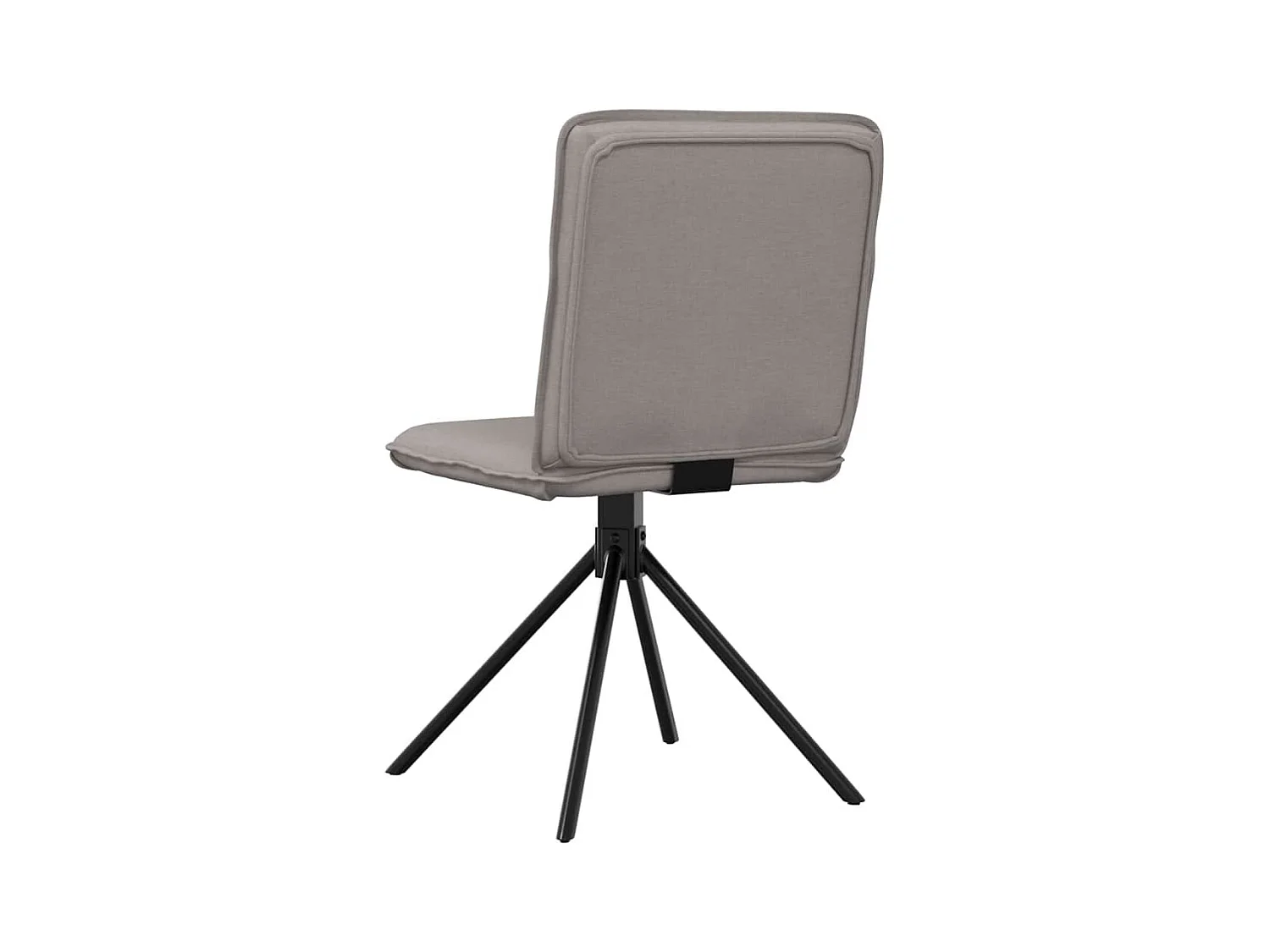 Cadeiras de jantar 4 peças tecido cinzento-acastanhado