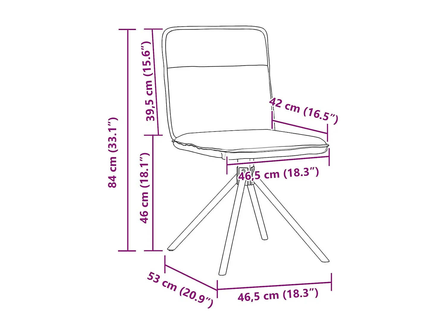 Sillas de comedor 4 unidades tela taupe