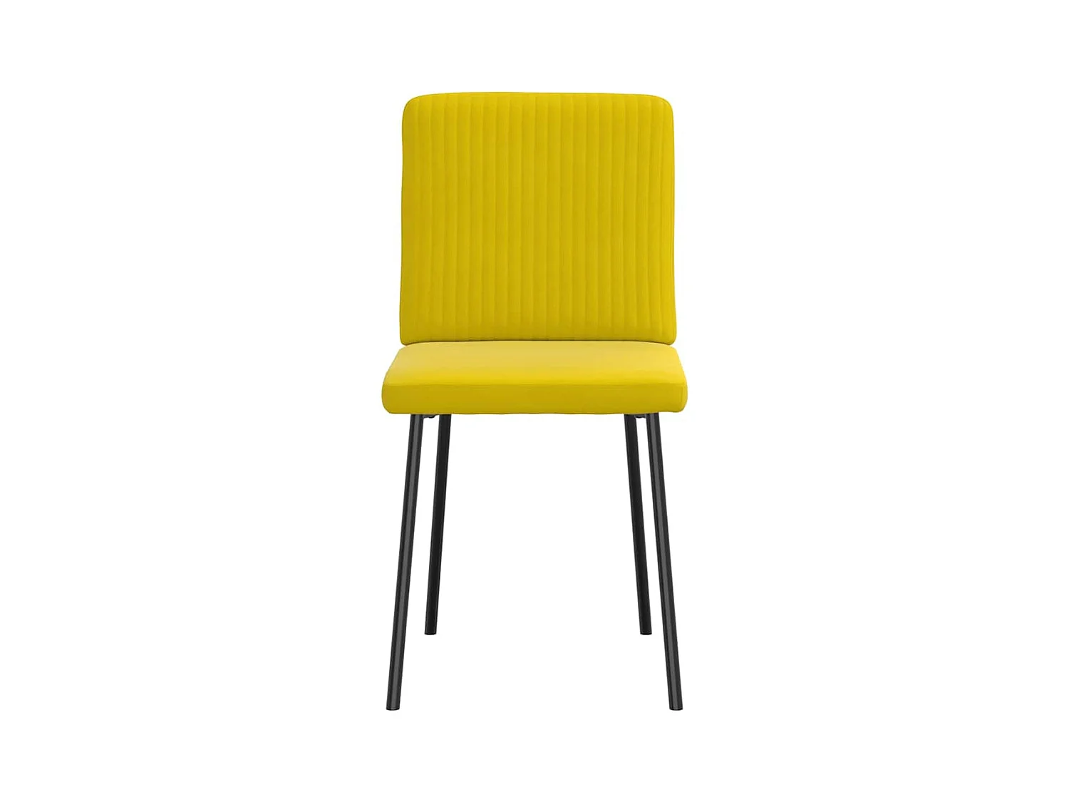 Cadeiras de jantar 2 peças veludo amarelo