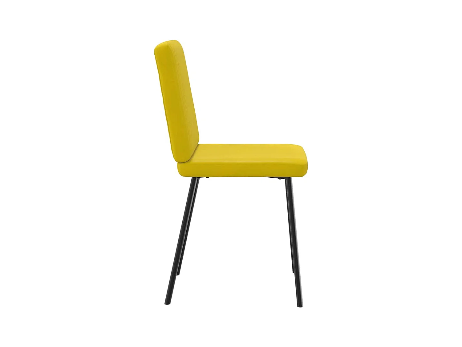 Cadeiras de jantar 2 peças veludo amarelo