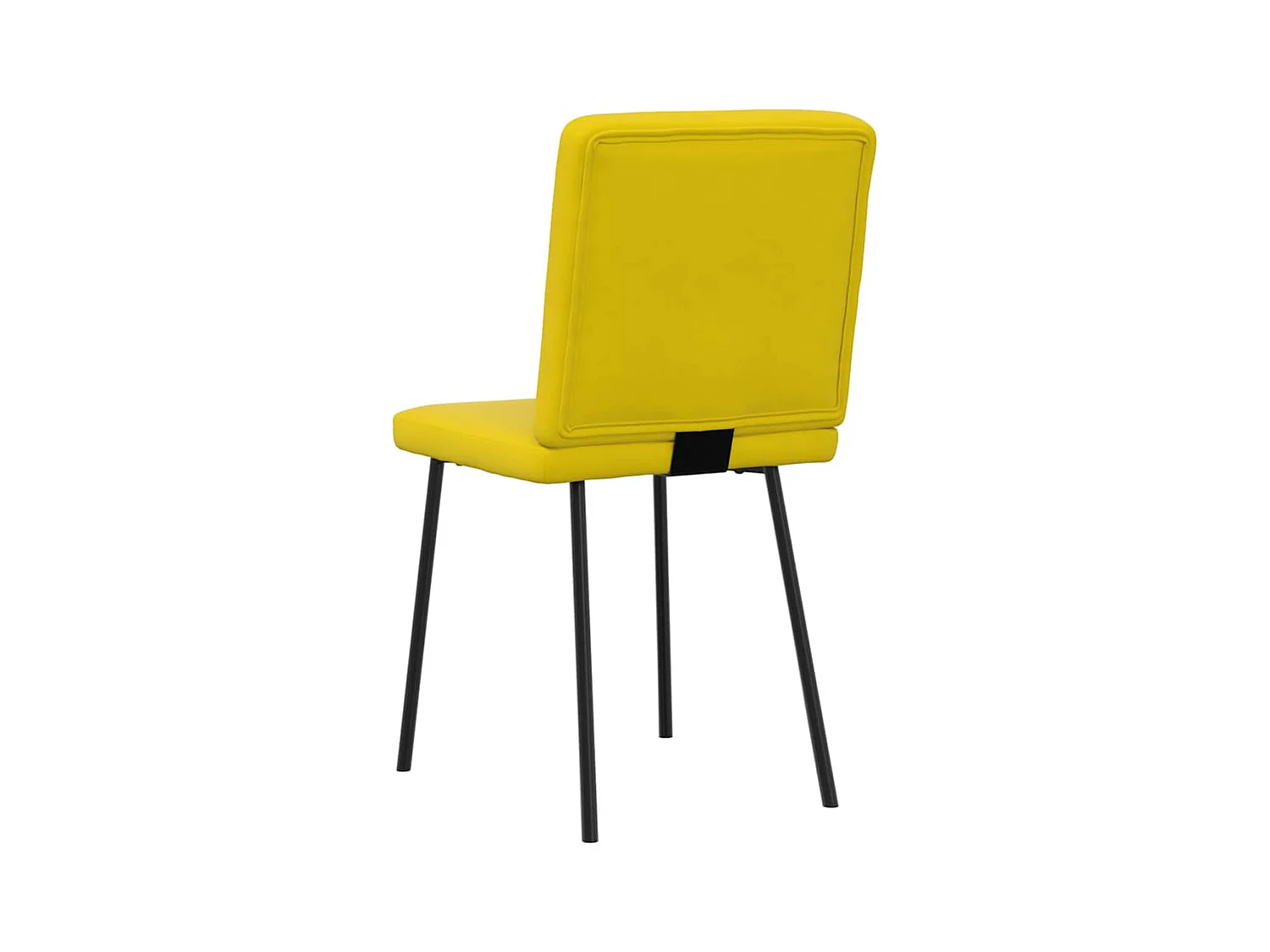 Cadeiras de jantar 2 peças veludo amarelo