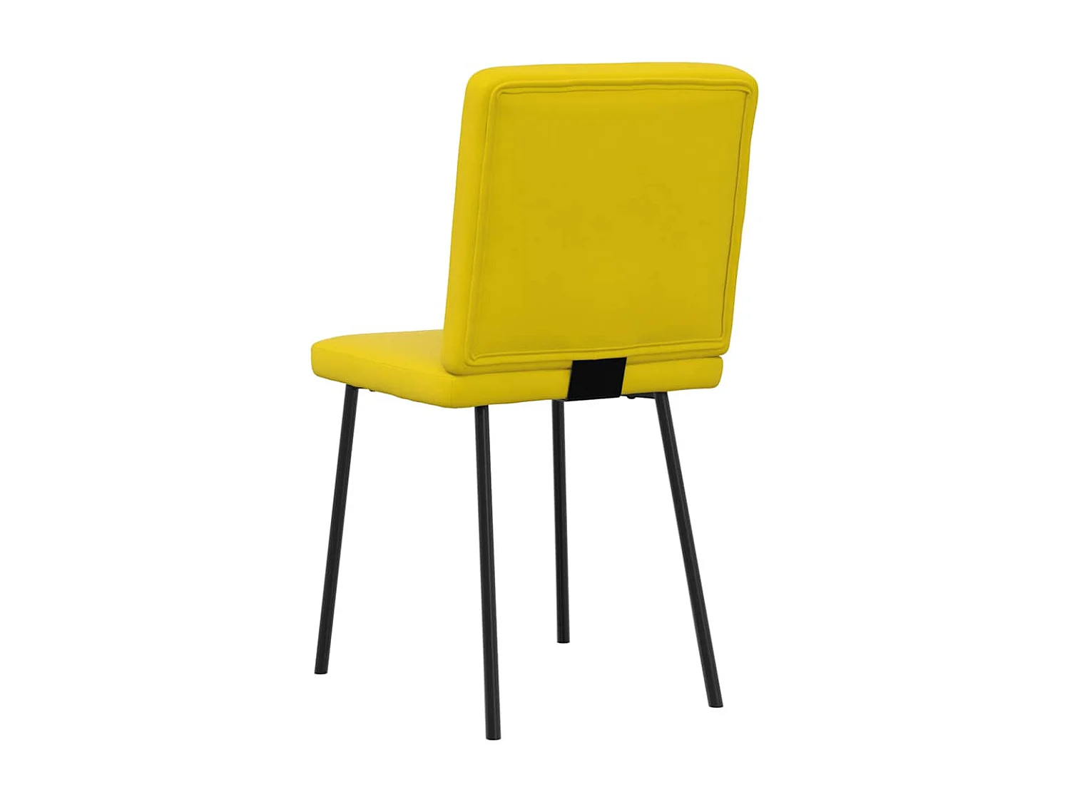 Chaises à manger lot de 2 Jaune Velours