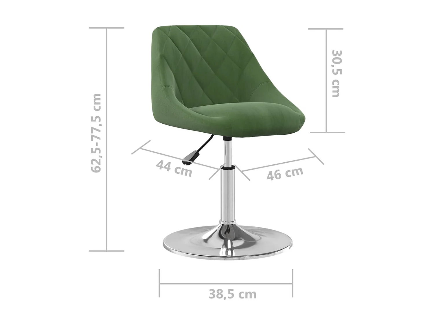 Eetkamerstoelen draaibaar 6 st fluweel donkergroen
