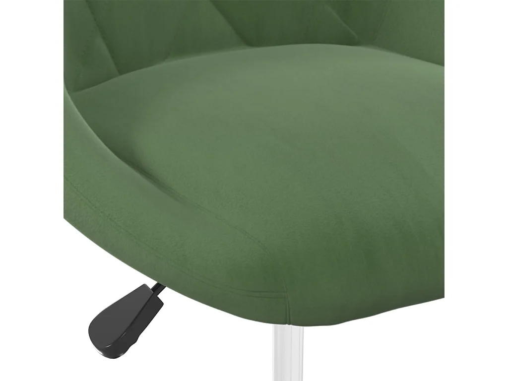 Chaises pivotantes à manger lot de 6 Vert foncé Velours