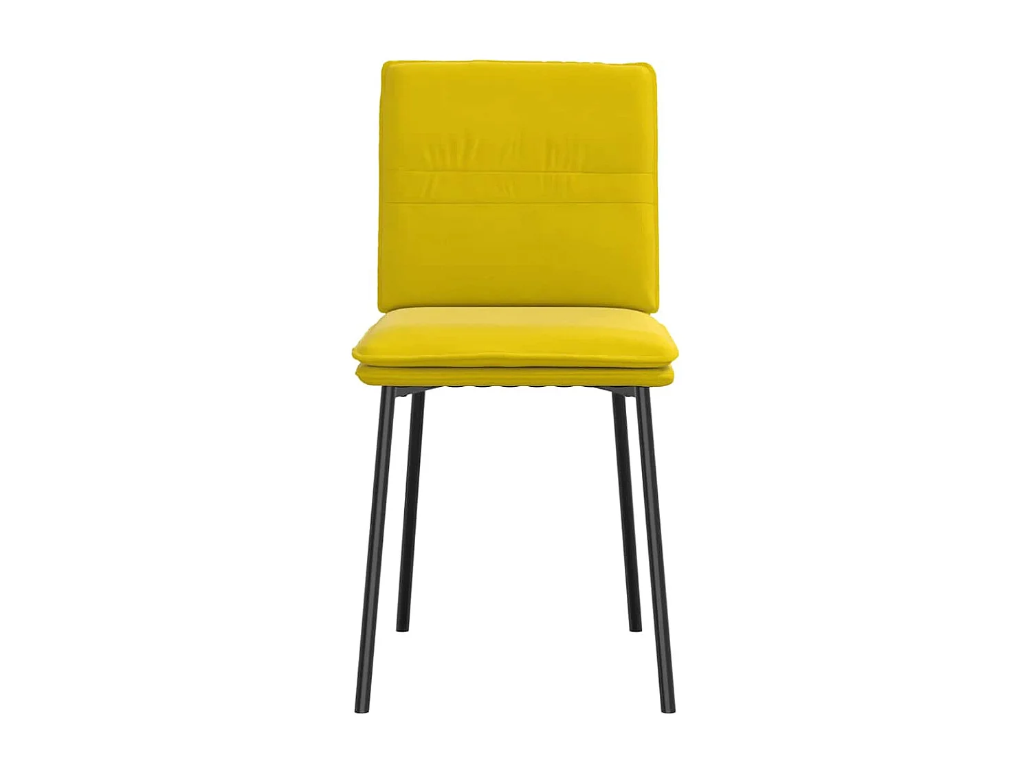 Chaises à manger lot de 2 Jaune Velours