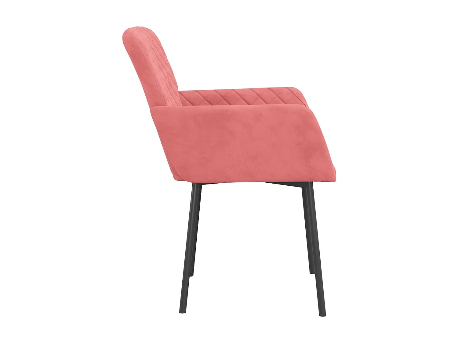 Sillas de comedor 2 unidades terciopelo rosa