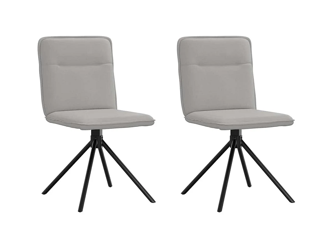 Chaises à manger lot de 2 gris nuage tissu