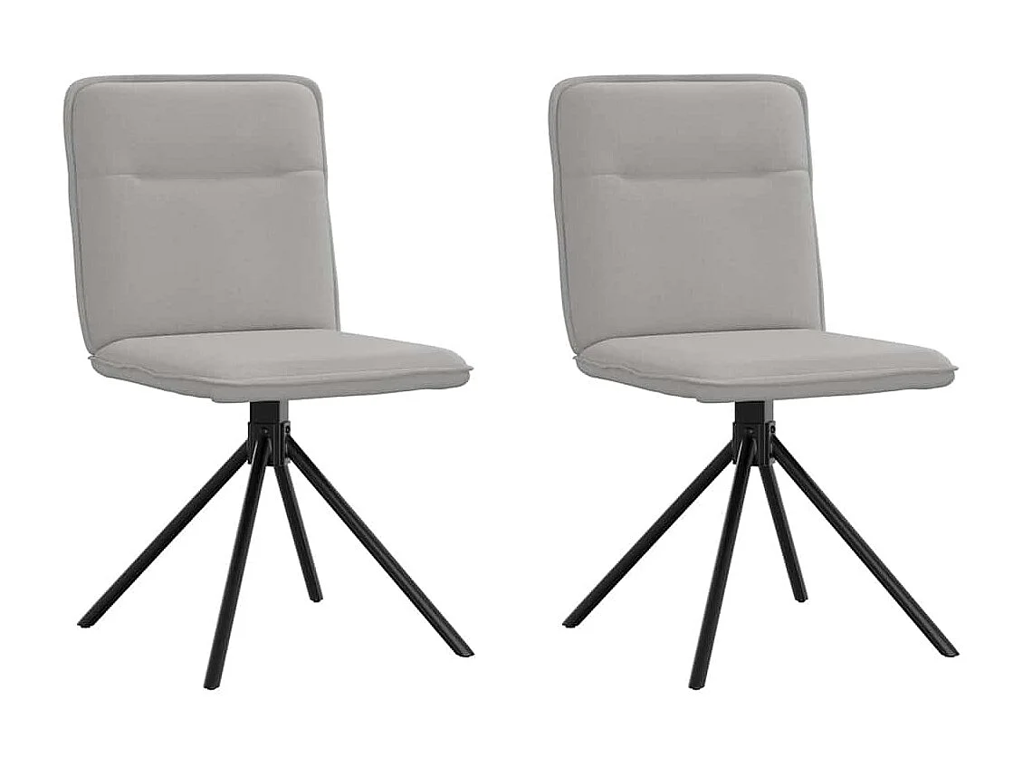 Chaises à manger lot de 2 gris nuage tissu