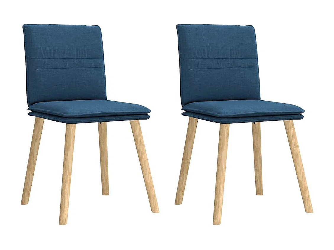 Sillas de comedor 2 unidades tela azul