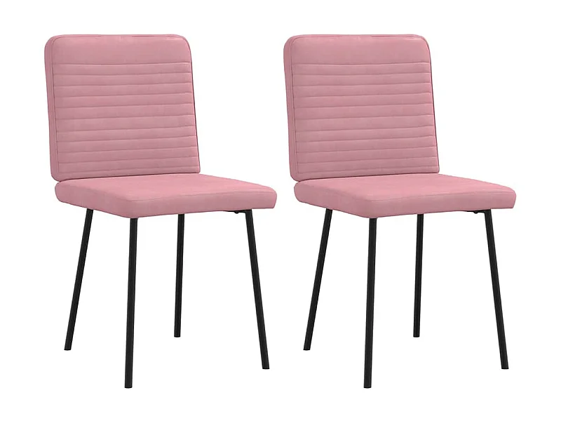 Chaises à manger lot de 2 Rose Velours