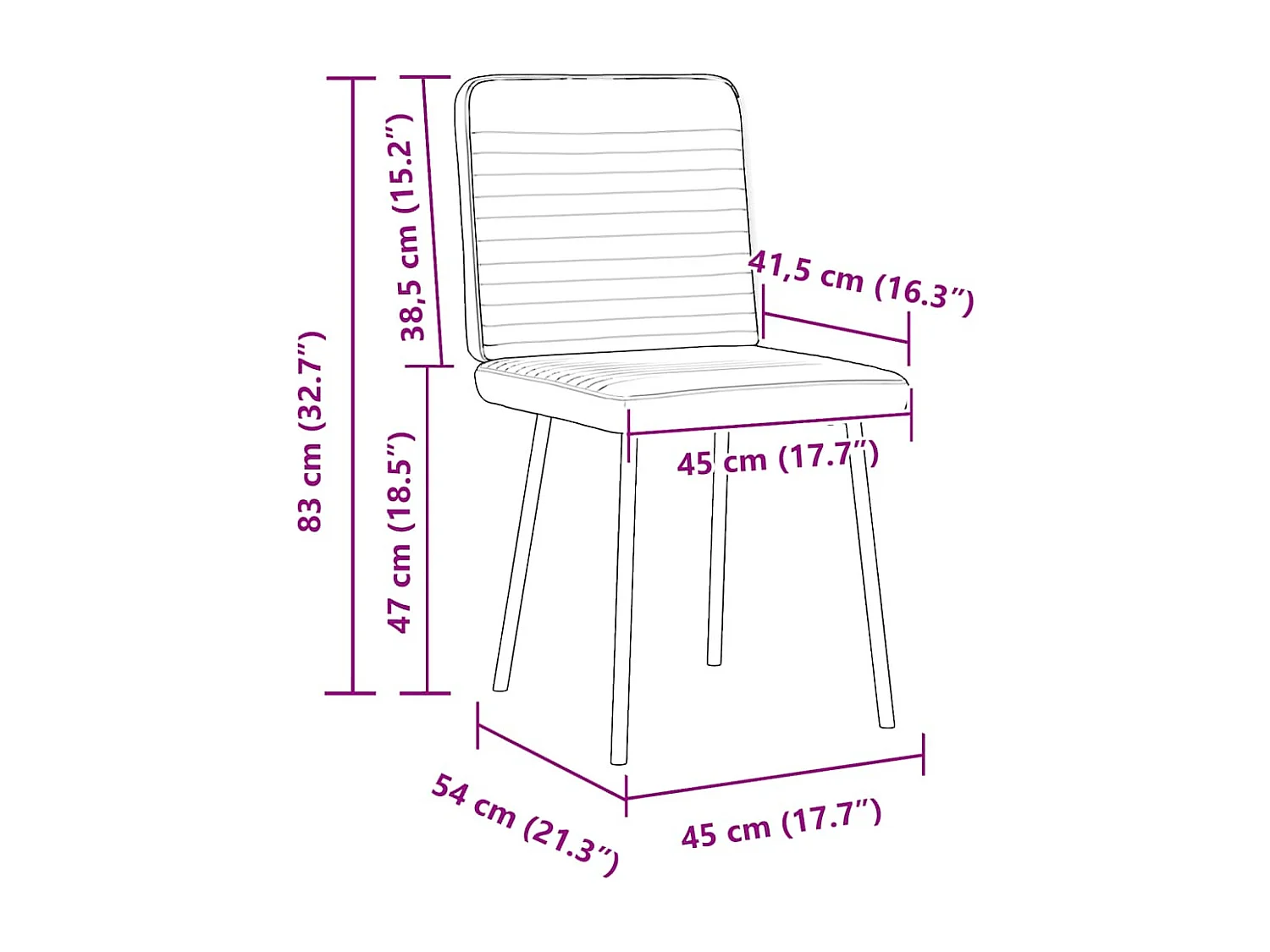 Eetkamerstoelen 2 st fluweel roze