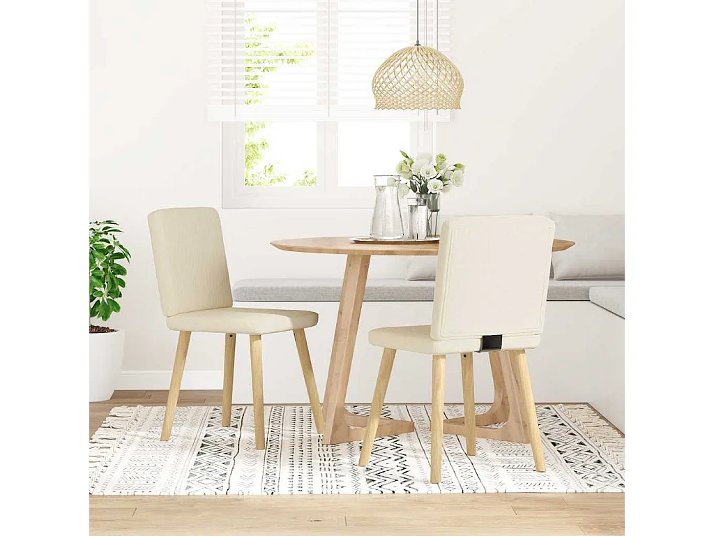 Eetkamerstoelen 2 st linnen