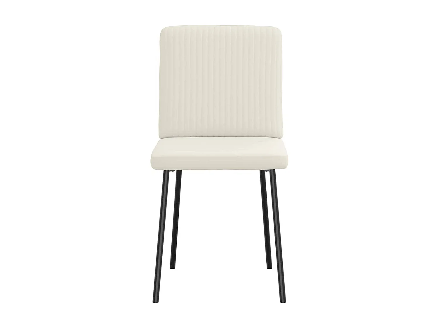 Cadeiras de jantar 4 peças veludo cor creme