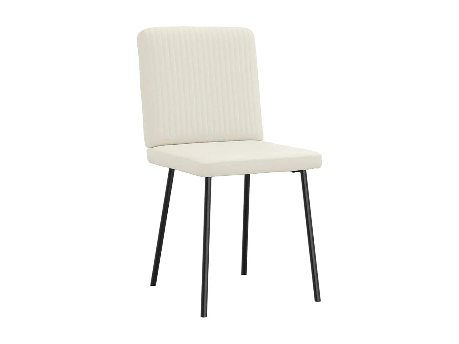 Chaises à manger lot de 4 Crème Velours