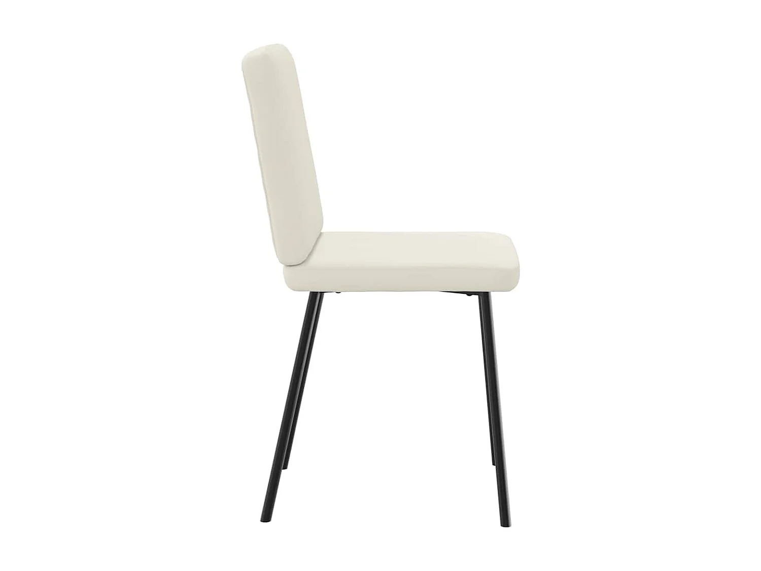 Chaises à manger lot de 4 Crème Velours