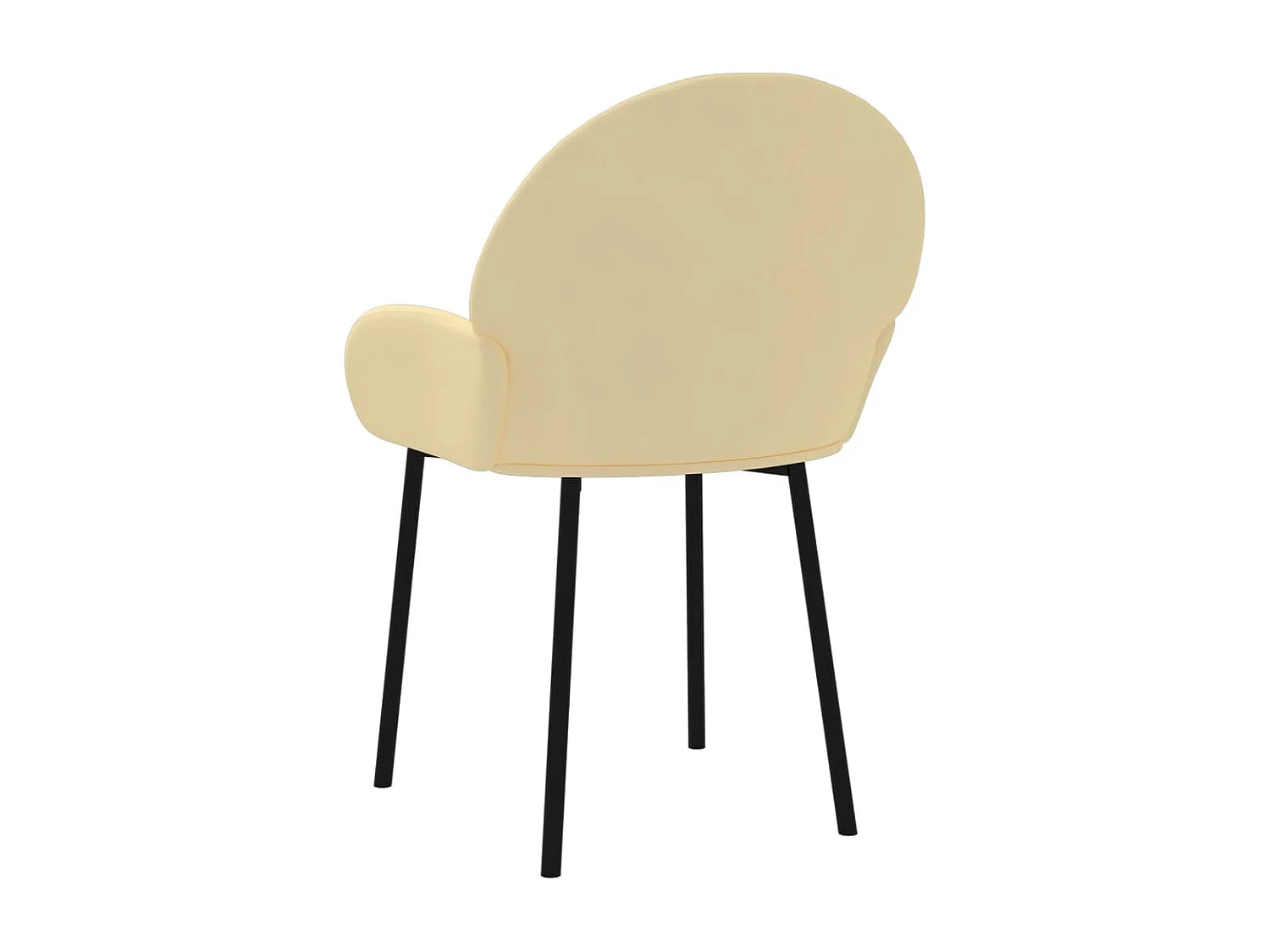 Chaises à manger lot de 2 Crème Velours