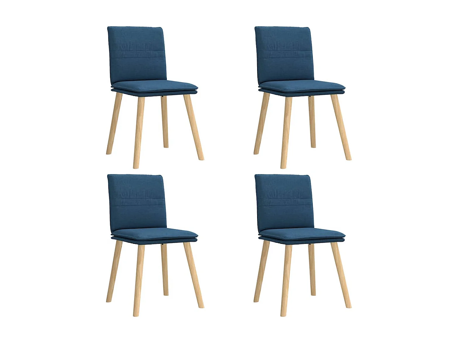 Eetkamerstoelen 4 stukkenstof blauw