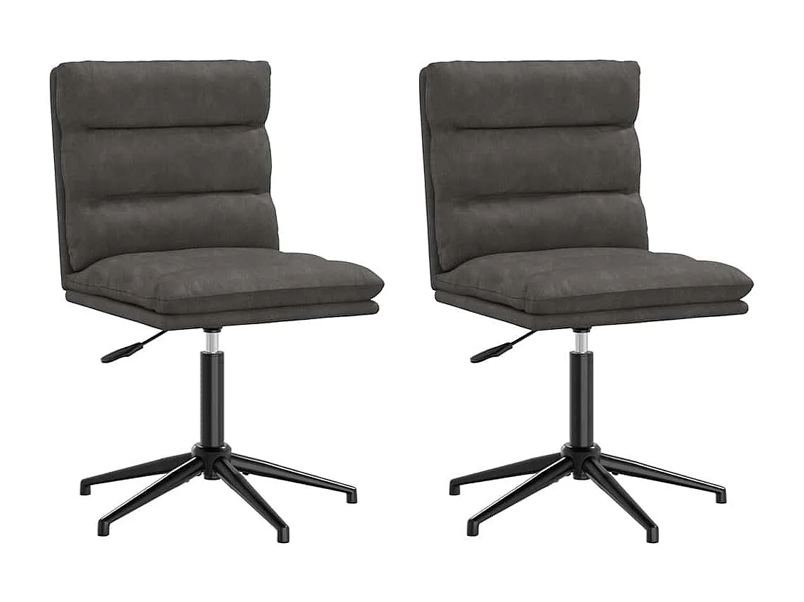 Sillas de comedor 2 unidades cuero sintético negro