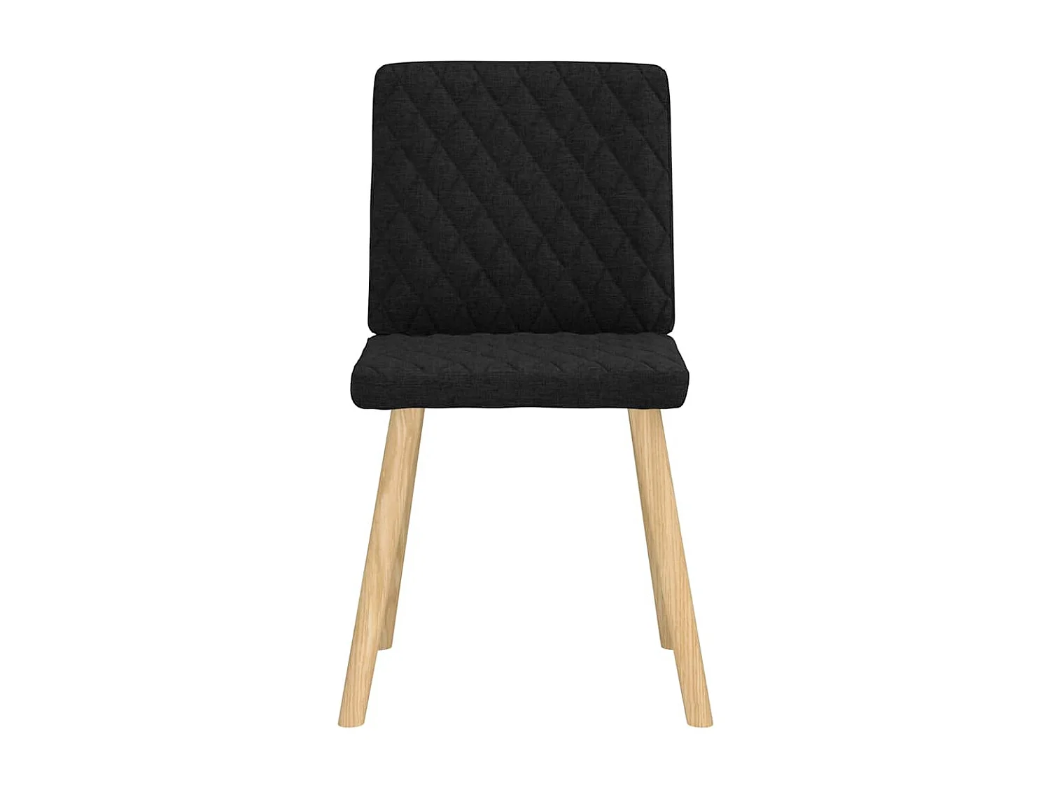 Chaises à manger lot de 2 noir tissu