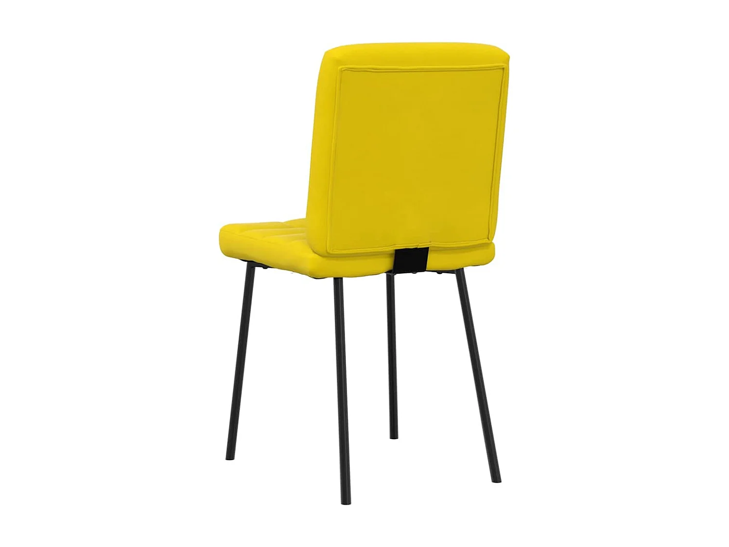 Chaises à manger lot de 4 jaune velours