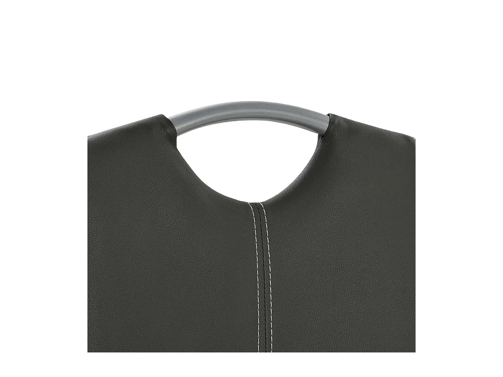 Sillas de comedor voladizas 6 unidades cuero sintético gris