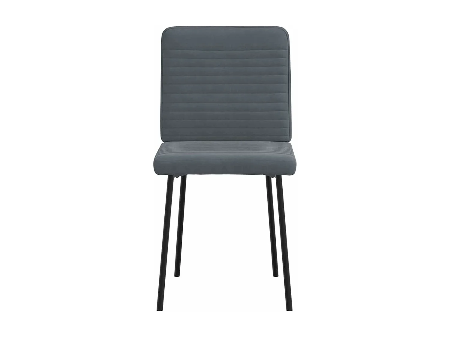 Chaises à manger lot de 2 Gris foncé Velours