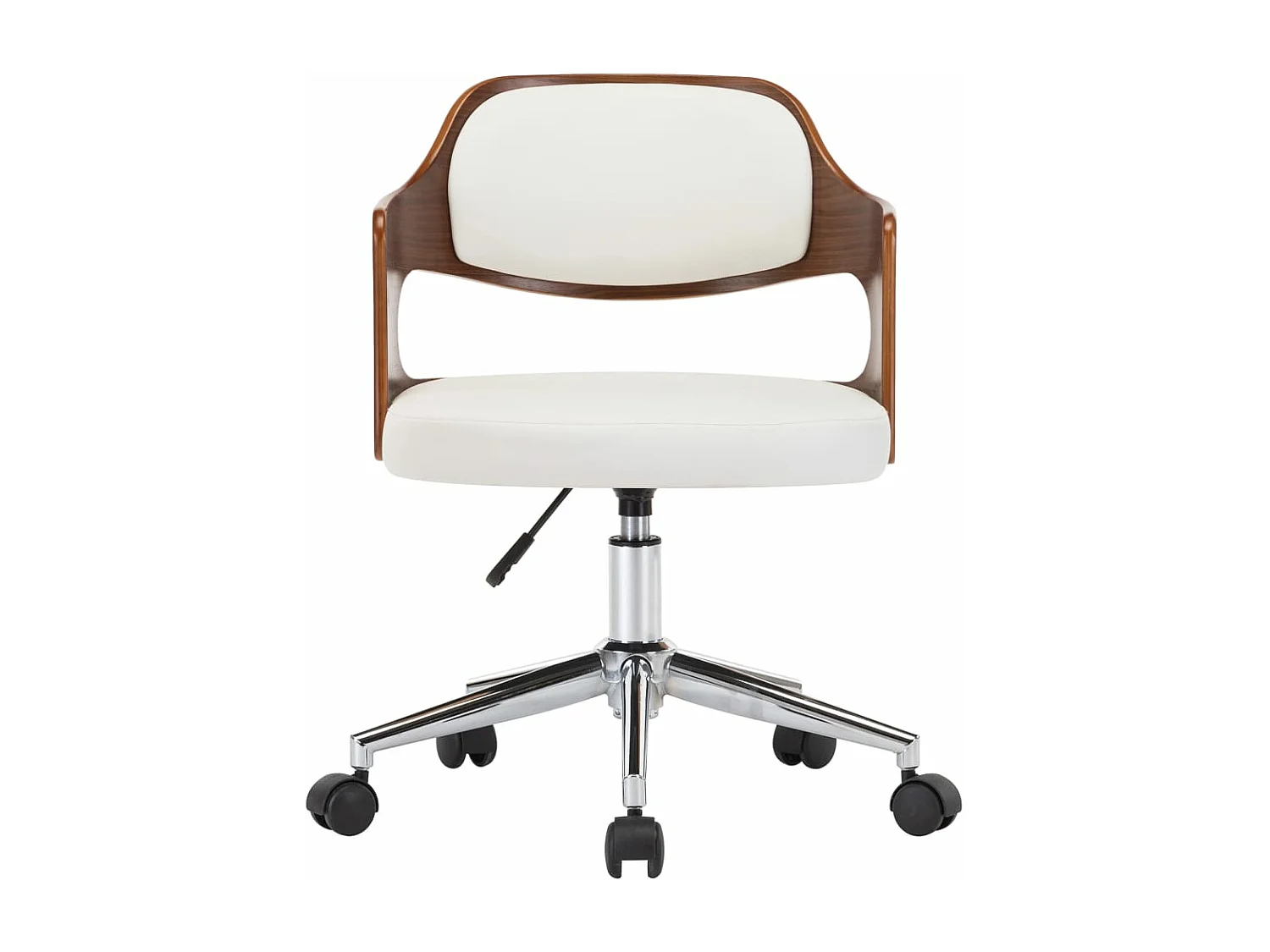 Cadeiras jantar 6 peças madeira curvada e couro artificial branco