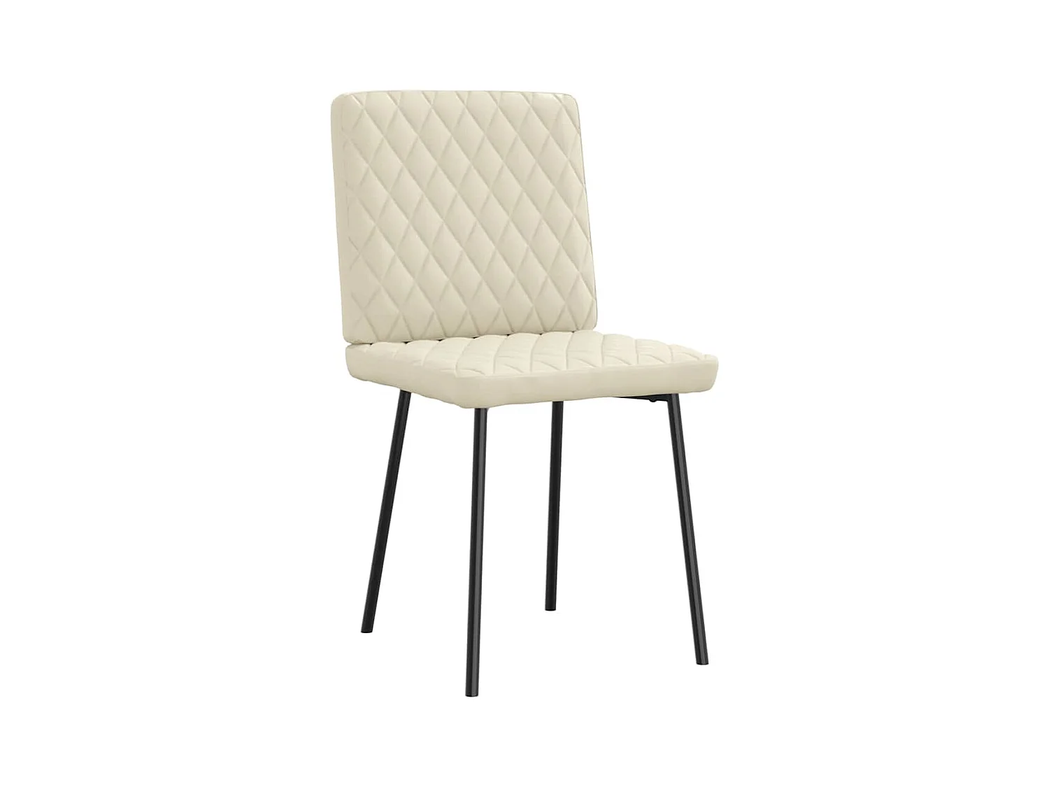 Sillas de comedor 2 unidades cuero sintético crema