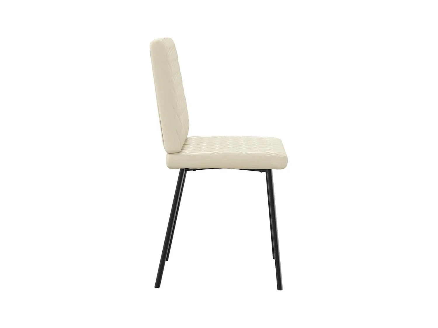 Sillas de comedor 2 unidades cuero sintético crema