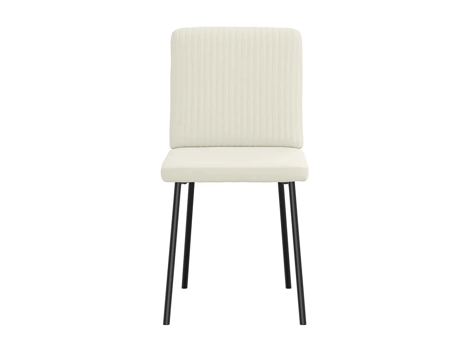 Chaises à manger lot de 2 Crème Velours