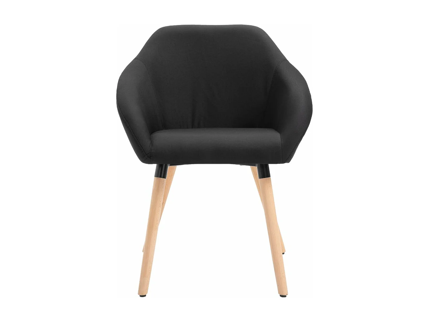 Sillas de comedor 4 unidades tela negras