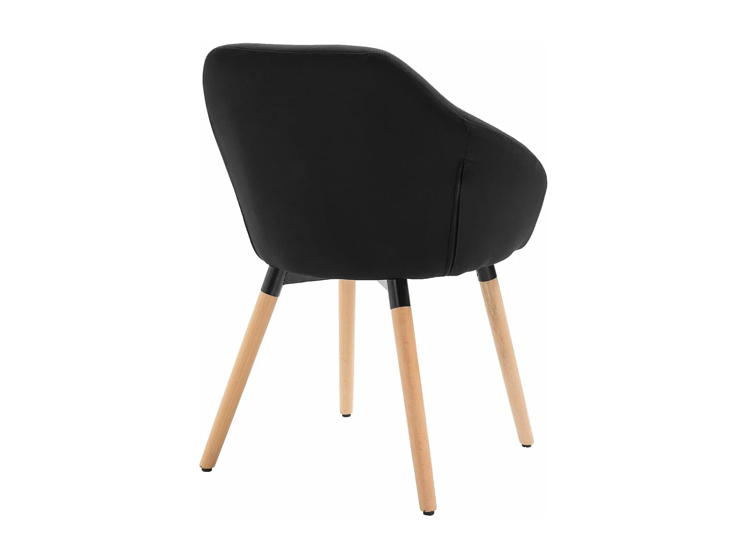 Sillas de comedor 4 unidades tela negras