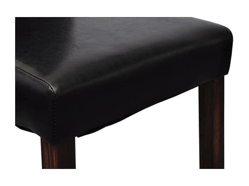 Cadeiras de jantar 2 peças couro artificial preto