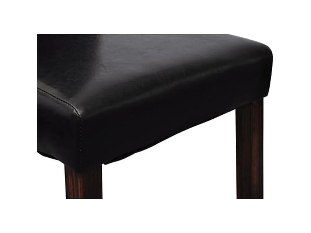 Sillas de comedor 2 unidades cuero sintético negro