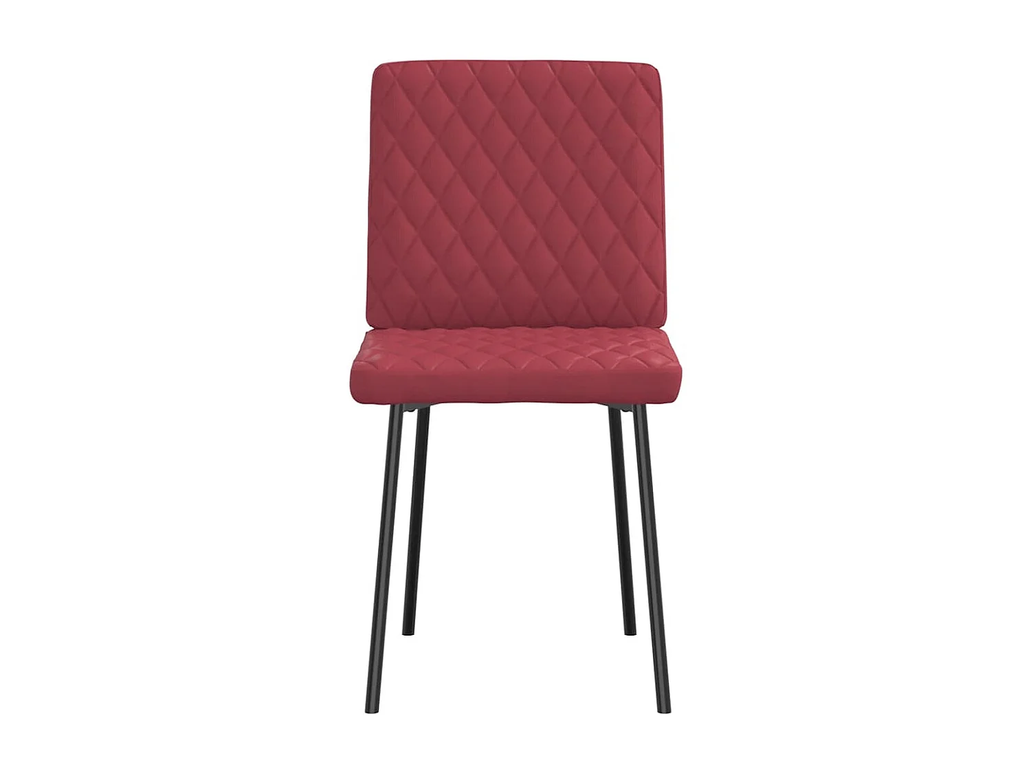 Chaises à manger lot de 6 rouge bordeaux similicuir